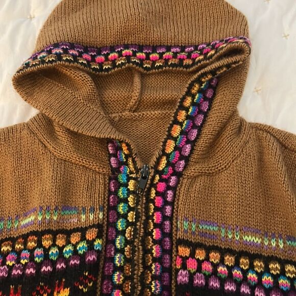 Alpaca knit, cardigans hoodie size small from Peru - Picture 8 of 10